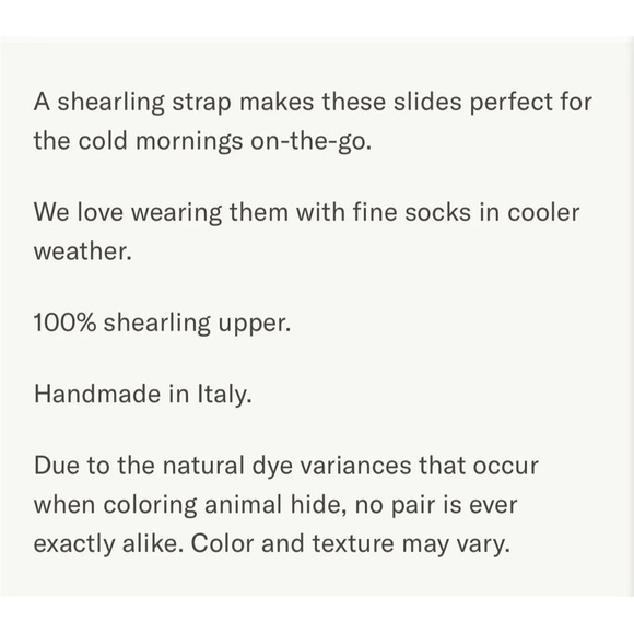 NEW in bag Jenni Kayne shearling slides size 38 (US 8) - Picture 6 of 6